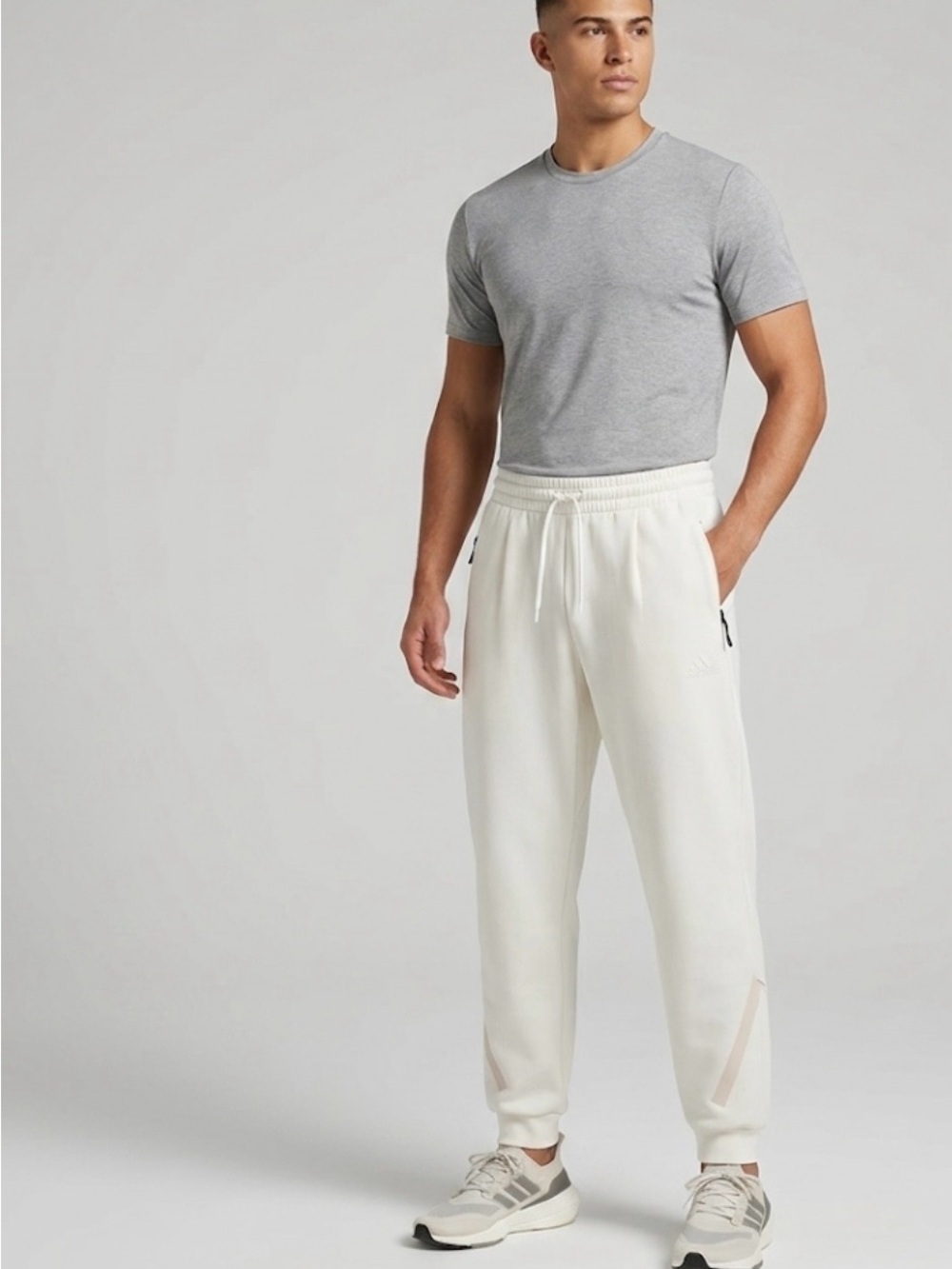 Adidas Men's ZNE Pant White - Size Large (JL6477) NWT